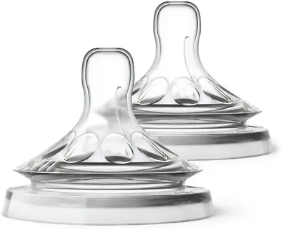 Philips Avent Natural Teats 3 Months+ Variable Flow 2 Pack SCF045/27 • $33.95