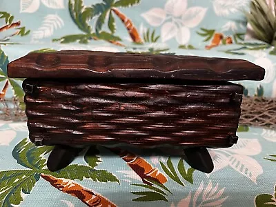 Vintage 60’s Witco Treasure Chest Jewelry  Trinket Stash Box Mid-Century Tiki 7” • $45