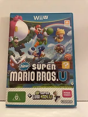 Nintendo Wii U Game - New Super Mario Bros. U + New Luigi Super U (Mint) • $19.48