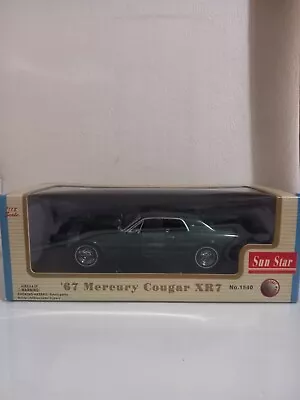 1.18 Sun Star 1967 Mercury Cougar XR7 - Green  Mint Boxed • $87.16