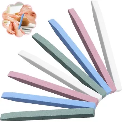 8x Stick Pumice Stone Nail File Cuticle Pusher For Home Salon Buffing Tool N907 • $8.50