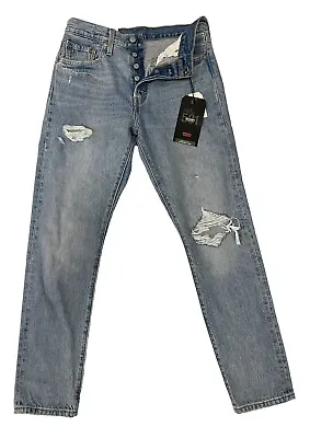 Levi's NWT 501 Skinny Distressed High Rise Medium Wash Jeans Women's Size 28x30 • $39.99