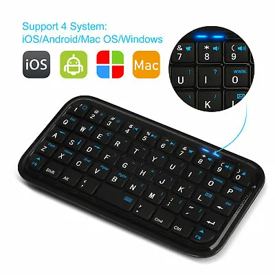LED Mini Wireless Bluetooth Keyboard 3.0 Keyboard USB Charging PC TV Android • $13.14