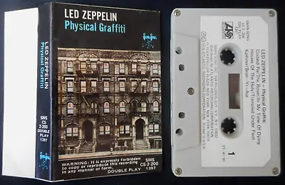 LED ZEPPELIN Physical Graffiti CASSETTE ~ US MISPRINT~ RARE • $79.95