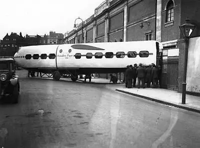 The Handley Page HP42 Hannibal Passenger Airliner Passing Through - 1930s Photo • £5.63