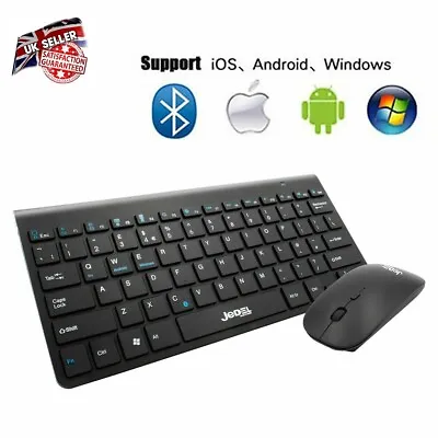 JEDEL Slim Bluetooth Wireless Keyboard And Mouse Set For PC Laptop Tablet IMac • £24.99