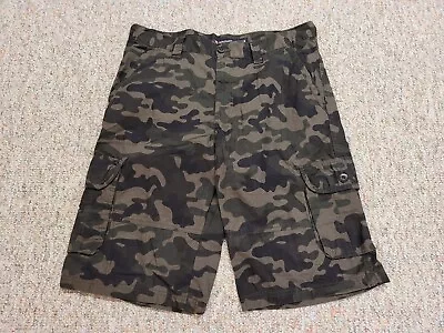 Southpole Shorts Mens 38 Green Camo Woodland Cargo Military Army Ripstop Casual • $19.97