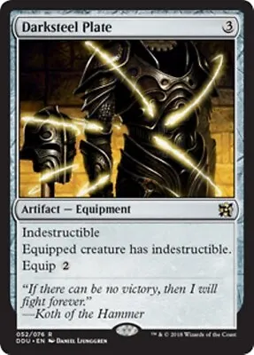 DARKSTEEL PLATE Duel Decks: Elves Vs. Inventors MTG Artifact — Equipment Rare • $15.99