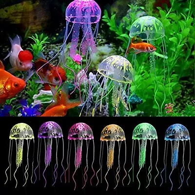 Artificial Glowing Jellyfish Ornament Aquarium Effect Decor Floating Fish Tank • $11.99