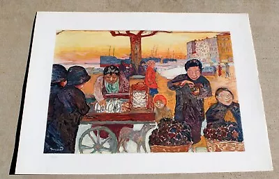 PIERRE BONNARD Color Lithograph On Rives Paper Asian Fish Vendors 259/300 • $34.30