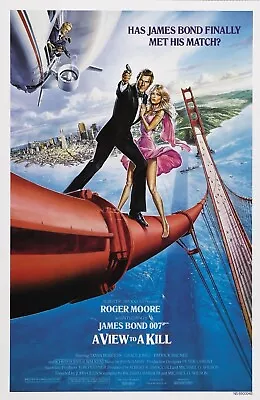 James Bond Agent 007 A View To Kill Poster Vintage 80s Print Wall Art A4 • £4.99