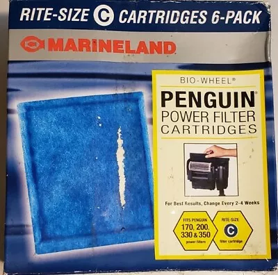 Marineland Rite Size C Cartridge 6 Pack Penguin Bio-wheel 200b 350b 330b 170b • $29.95