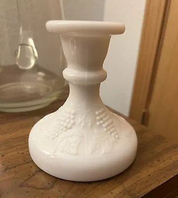 Westmoreland Vintage Milk Glass Grape Designed Candle Holder • $10