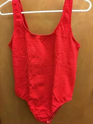 Prego Maternity One Piece Swimsuit. Red. Size Large 12-14 Model#3737 A183sp • $49.99