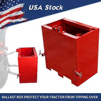 3 Pt Counterweight Ballast Box Loader Tractor Quick Tach Attachment Heavy Duty • $198.99