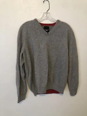 Under Armour Mens Grey Red Sweater Cashmere Silk XL Tall Made Italy MSRP $500 • $39.99