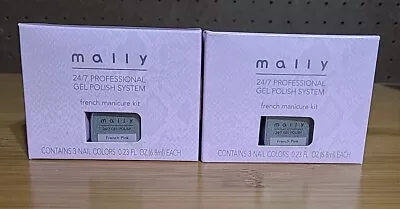 MALLY 24/7 Professional Gel Polish System French Manicure 3 Pc Kit - Lot Of 2 • $8.99