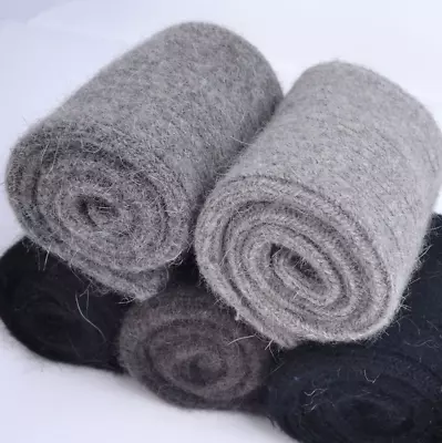 100% Merino Wool Crew Socks Thicken Dress Solid Thermal Boots Men Winter 3 Pairs • $17.76