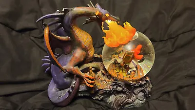 Disney Villains Sleeping Beauty Maleficent Dragon Light-Up Music Snowglobe 2003 • $250