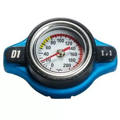 Blue Small Head Thermostatic Radiator Cap Cover Water Temp Gauge 1.1 Bar For Car • $14.30