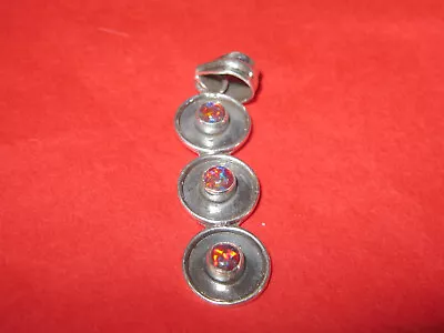 Vintage Sterling Silver 925 RED STONE PENDANT LOT 7 • $9