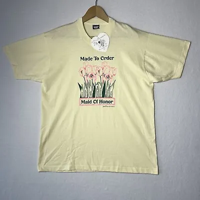 Vtg NWT 80s 1989 Maid Of Honor Wedding T Shirt Adult Size XL USA Single Stitch • $25.19