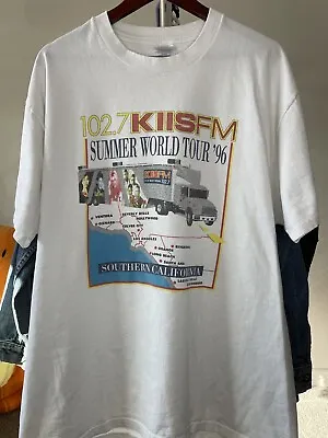 Vintage 90’s Kiss FM Concert Tour Pop Mariah Carey Boys 2 Men White XL Shirt • $35