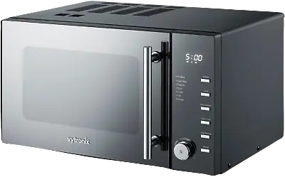 Vytronix B25M Digital Microwave Oven 25L 900W 5 Power Level Freestanding Black • £74.99