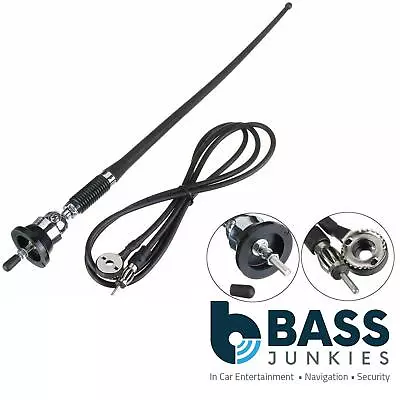 MERCEDES SPRINTER AM/FM Rubber Mast Roof Mount Car Radio Aerial Antenna CHROME • £10.95