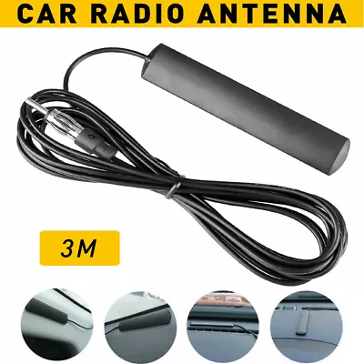 Car AM FM Radio Antenna Glass Internal Mount Windscreen Amplified Aerial 300cm • £8.99