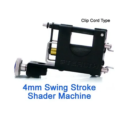 STEALTHLITE SHADER 4.0 Mm Stroke Rotary Tattoo Machine Gun Motor Clip Cord • $41.99