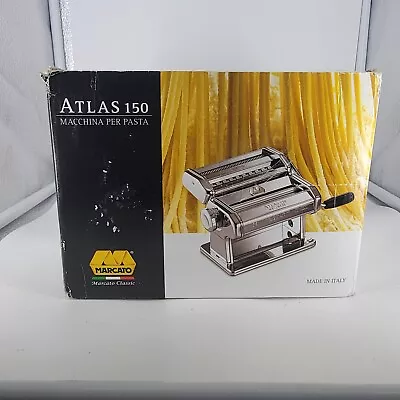 $60 • Buy MARCATO Atlas 150 Pasta Machine With Cutter, Hand Crank | Made In Italy