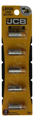 £5.49 • Buy 23A L1028 A23 LRV08 MN21Alkaline Battery 12v Original JCB Brand  Value Pack Of 5