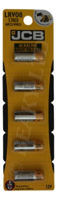 £5.49 • Buy 23A L1028 A23 LRV08 MN21Alkaline Battery 12v Original JCB Brand  Value Pack Of 5
