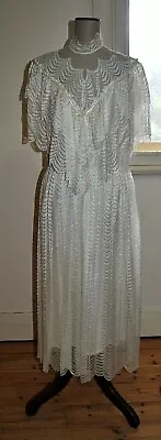 Vintage 80's PM By LEON HASKIN Design Lace Evening/Wedding Dress • $125