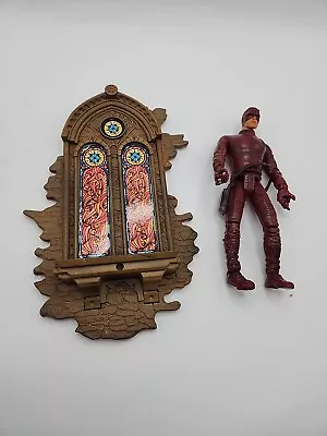 Marvel Legends Toybiz Figure Stand Base Diorama Daredevil Building Church Window • $15.77