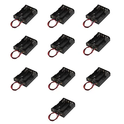 10Pcs Battery Holder Case Box With 4  Wire Leads For 3X Series AA Batteries 4.5V • $12.49