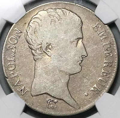 1804-W NGC VG 10 France 5 Francs Napoleon I An 13 Lille 34k Coin (23072101C) • $450