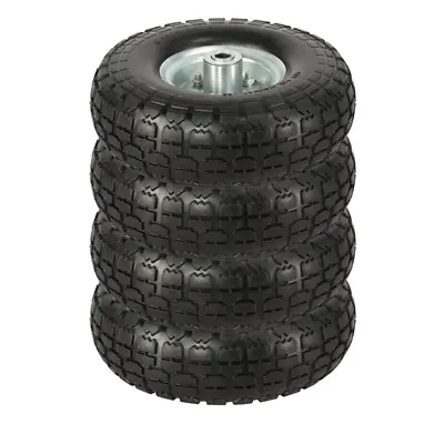 10in 4PCs Puncture Proof Wheelbarrow Wheel Tyres For Sack Truck Trolley Trailler • £31.79