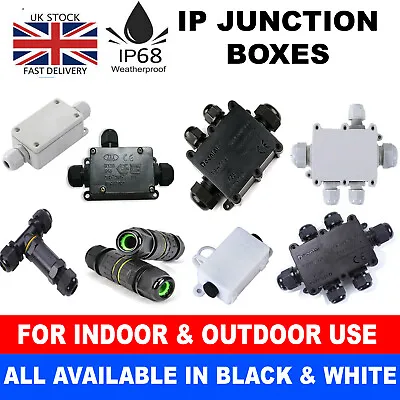 Outdoor Junction Box Waterproof Ip68 Electrical Cable Connector Case 2 3 4 Way • £2.99