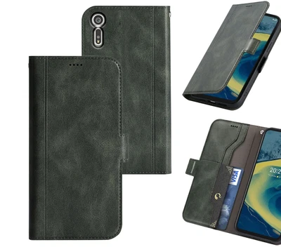 $6.95 • Buy Sony Xperia Xz Wallet Case Cowhide Finish Side Magnet Buckle