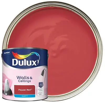 £21 • Buy Dulux Matt Emulsion Paint - Pepper Red - 2.5L