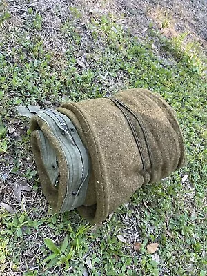 VTG Mummy Wool Sleeping Bag Military Army WW2 US Dated 2-19-45 Clyridon MFG. CO • $30