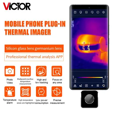 VICTOR 328A/328B Portable Mobile Phone Infrared Thermal Imager Android OTG • $243.99