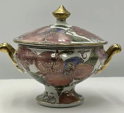 Vintage Chinese Porcelain TOYO Display Bowl Hand Painted  Peach/ Gold Trim Macau • $18.99