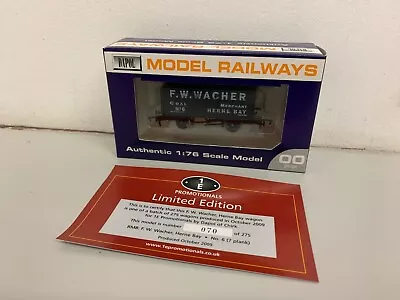 £19.50 • Buy Dapol / 1E Promotional 7 Plank Coal Wagon 'F W Wacher / Herne Bay' - Boxed