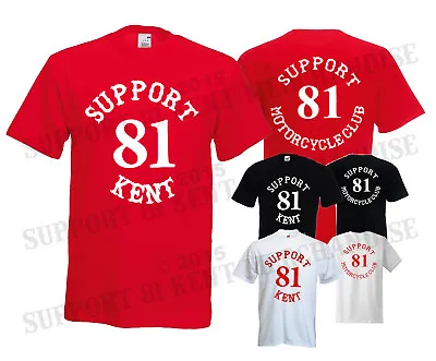 £16.50 • Buy SUPPORT 81 KENT HELLS ANGELS ENGLAND T Shirt Short Sleeve Cotton BIG RED MACHINE