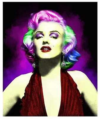 New Purple Multi Color Marilyn Monroe Plush Fleece Throw Gift Blanket Photo NIP • $25.95