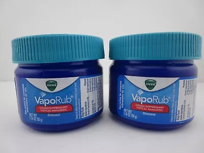 Vicks VapoRub Original Chest Rub Ointment 1.76oz Each 2 PACK - Free Shipping! • $12.95