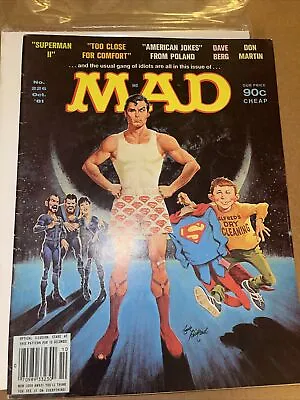 MAD Magazine #226 October 1981 SUPERMAN VG Shipping Included • $16.90